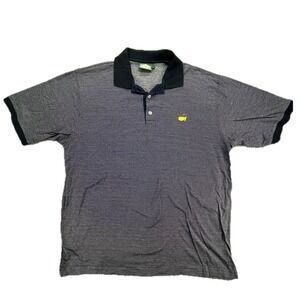 Masters Golf Polo Shirt Men's Large Blue White Italy  Clubhouse Collection